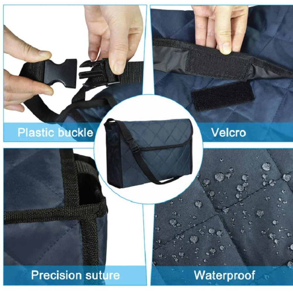 Walker Wheelchair Storage Bag Organizer Multiple Pockets Bottle Holder Quilted -